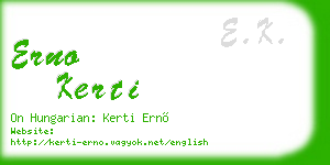 erno kerti business card